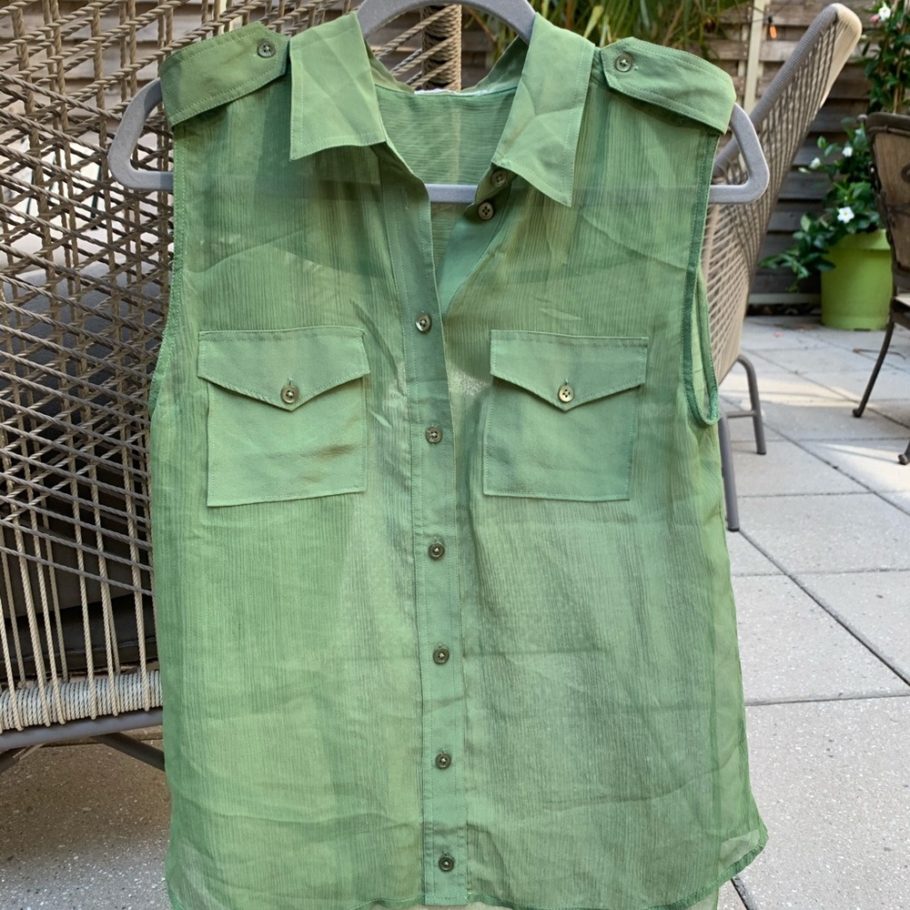 Equipment Sheer Military Blouse